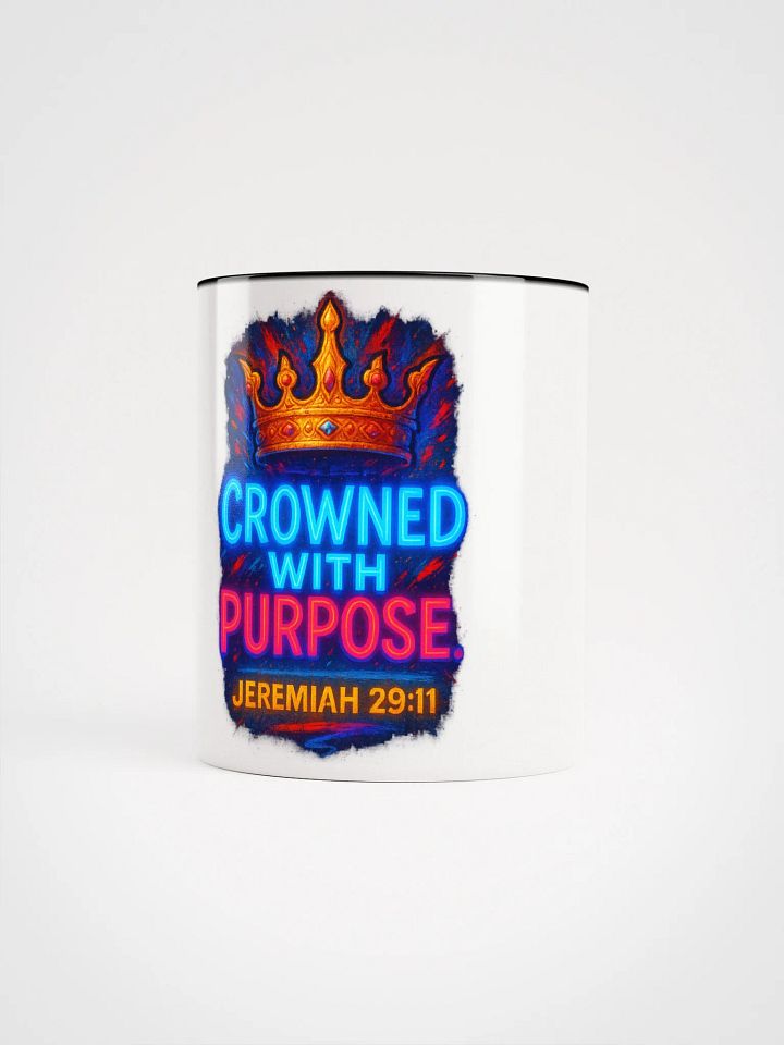 CROWNED WITH PURPOSE — Inner Color Ceramic Mug (Jeremiah 29:11) product image (1)