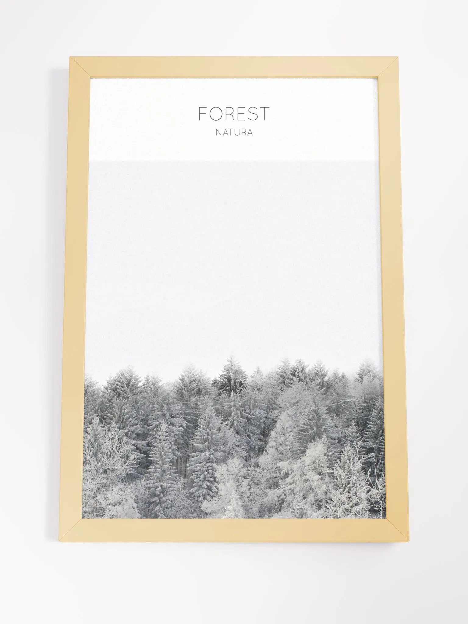 Natura Forest Winter Landscape Poster – Framed Tranquil Nature Wall Art | Minimalist Snowy Scenery | Premium Décor for Homes and Offices product image (3)