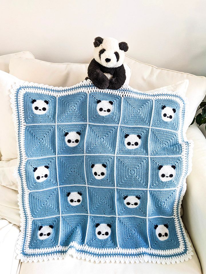Crochet Pattern: Panda Baby Blanket product image (1)