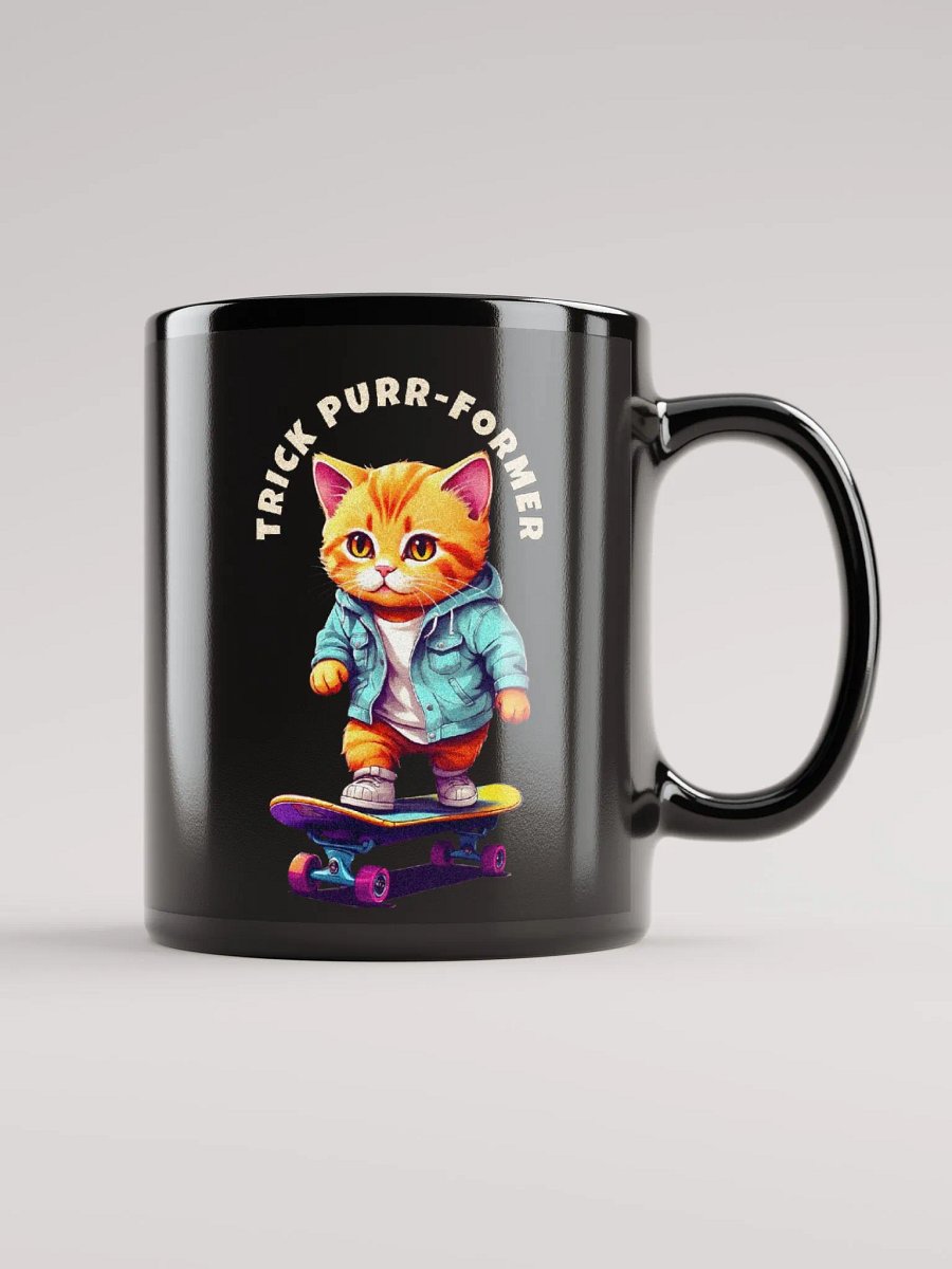Novelty Graphic | Black Coffee Mug | Trick Purr-Former product image (2)
