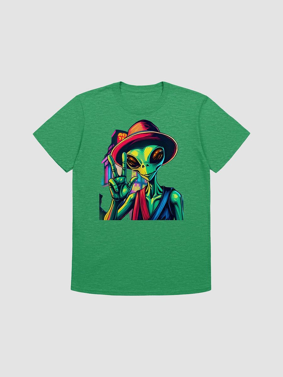 Neon Alien Peace Sign T-Shirt product image (1)