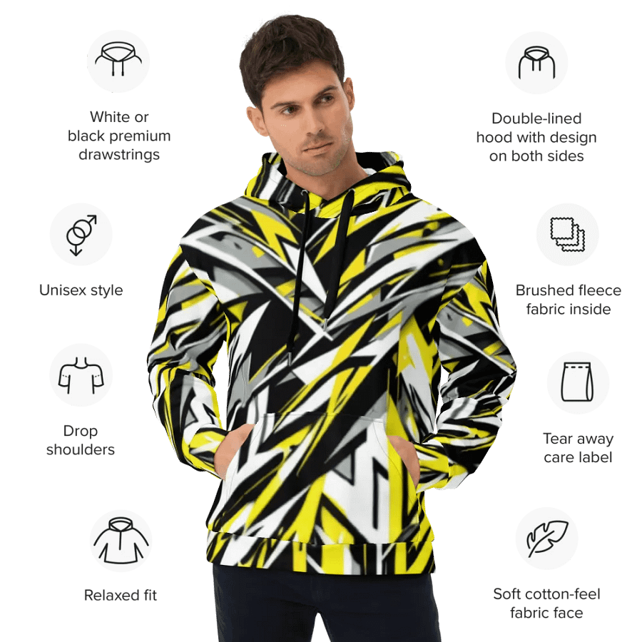 Dynamic Geometric Fusion Unisex Hoodie product image (12)