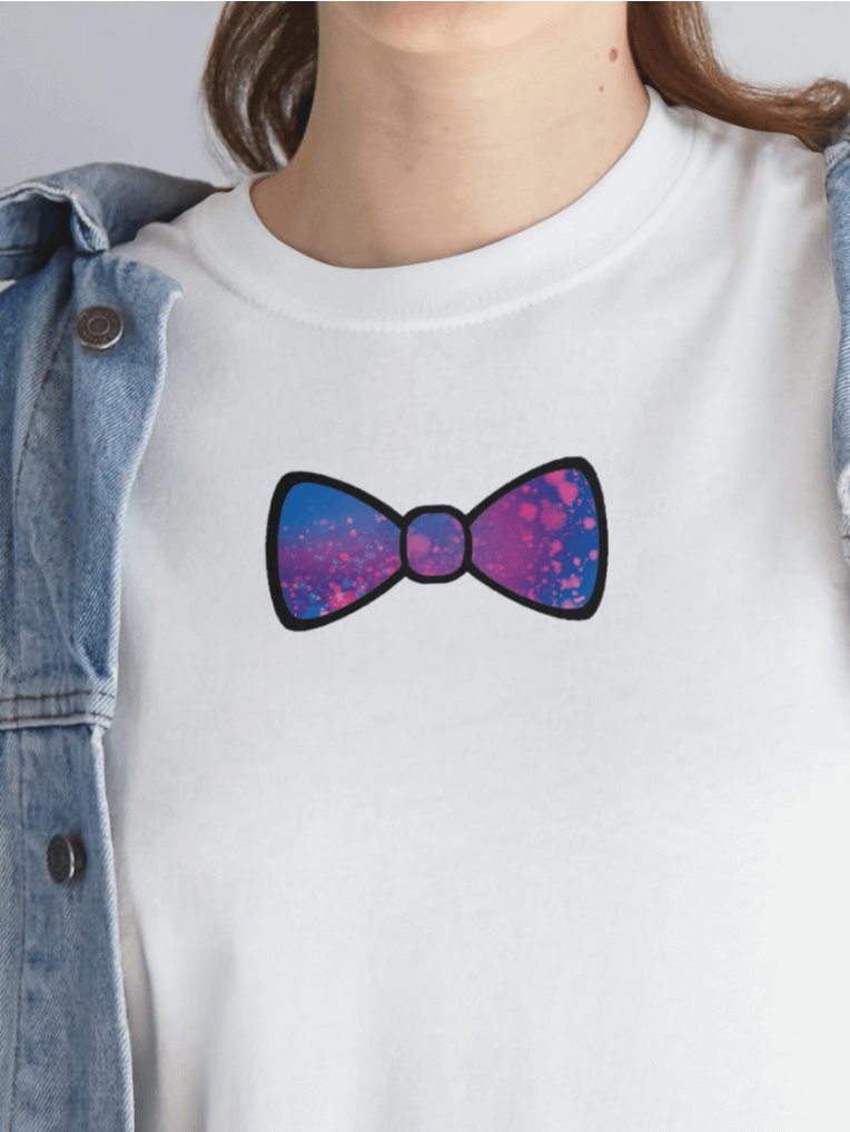Dark Blue/Purple Mix Watercolor Bow Tie Shirt product image (2)