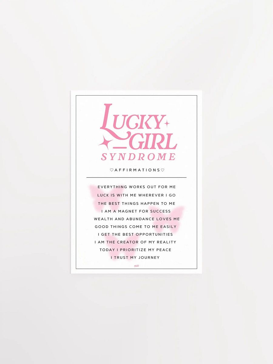 Lucky Girl Syndrome Daily Affirmations Print product image (5)