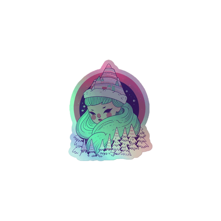 Ski Lodge | 3D Holographic Kiss-Cut Sticker product image (2)
