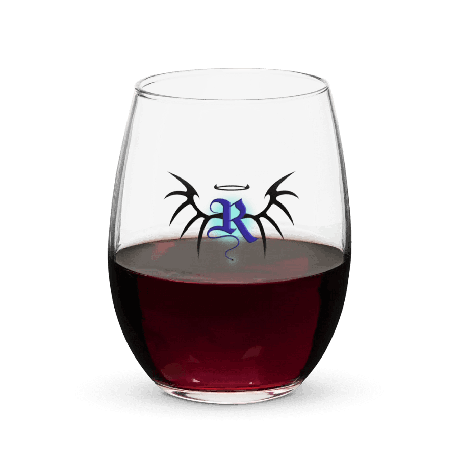 RafaZafar Logo Stemless Wineglass (blue aura) product image (5)