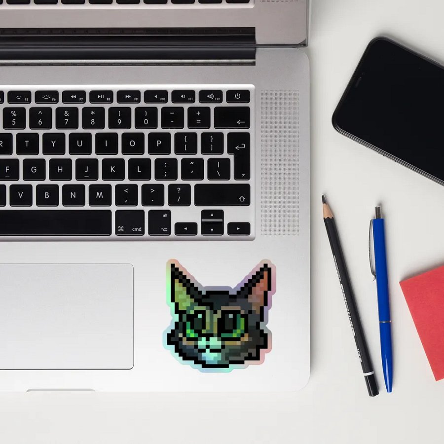 Mysty - Pixel Cat Holographic Sticker product image (10)
