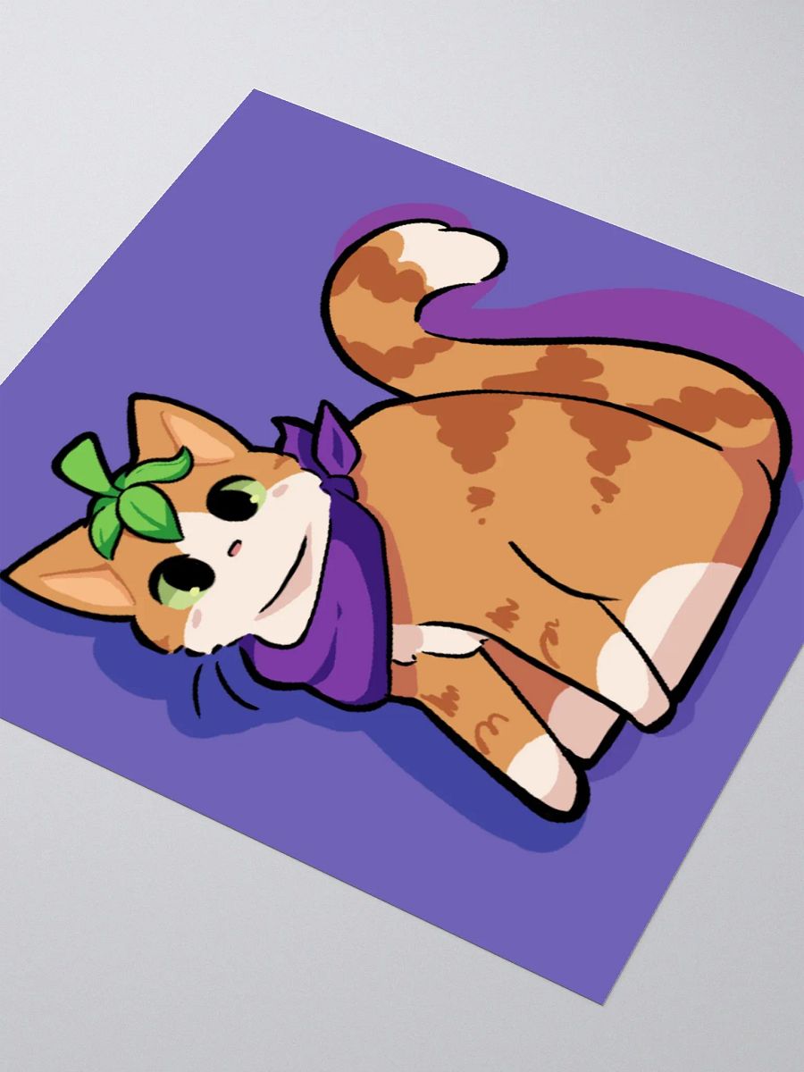 Pumpkin the Cat Eggplant Sticker product image (3)