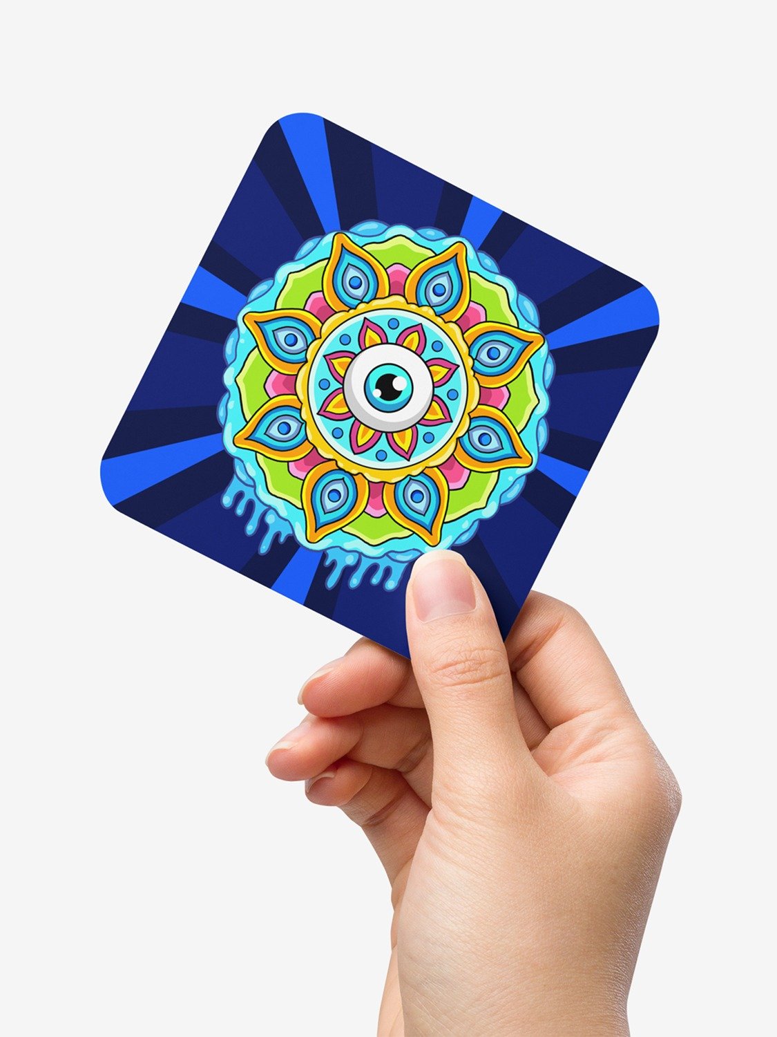 Eye Mandala Cork-back Coaster product image (3)