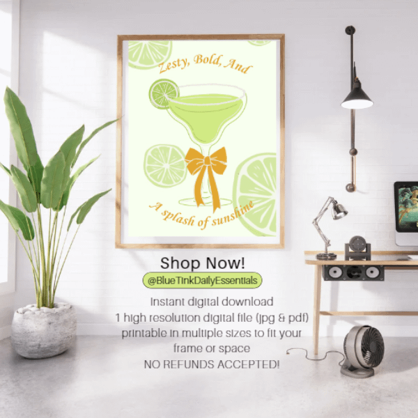 Tequila & Lime Aesthetic Wall Art product image (2)