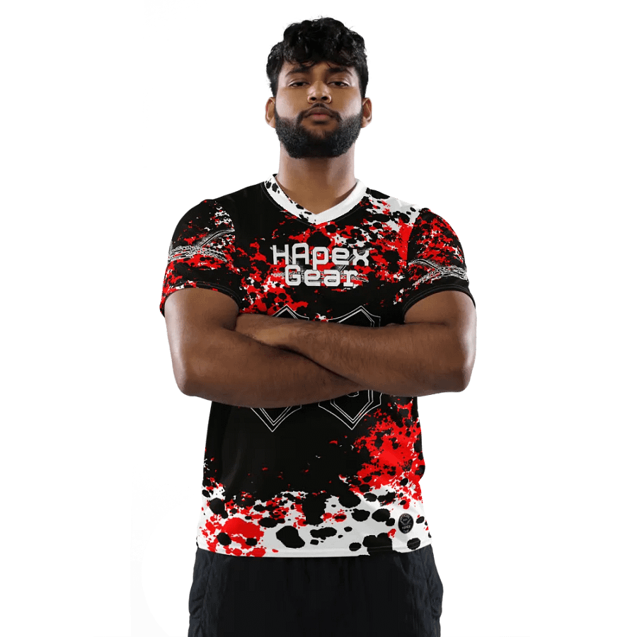 Recycled Unisex Sports Jersey - White HApex Gear Black Logo product image (5)