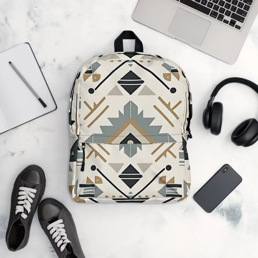 Southwestern Tribal Geometric Backpack product image (12)