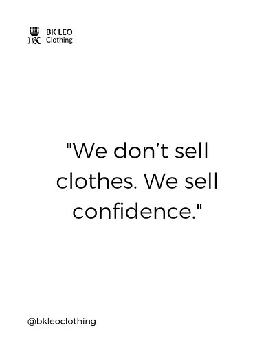 We don't sell clothes. We sell confidence.
‎#BKLEOClothing #Confidence #Clothes #FutureIsYours #Ambition #Grind #ClassicOverT...