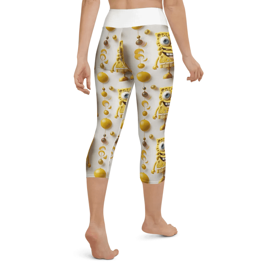 Groovy Yellow Character 90s Yoga Capri Leggings product image (4)