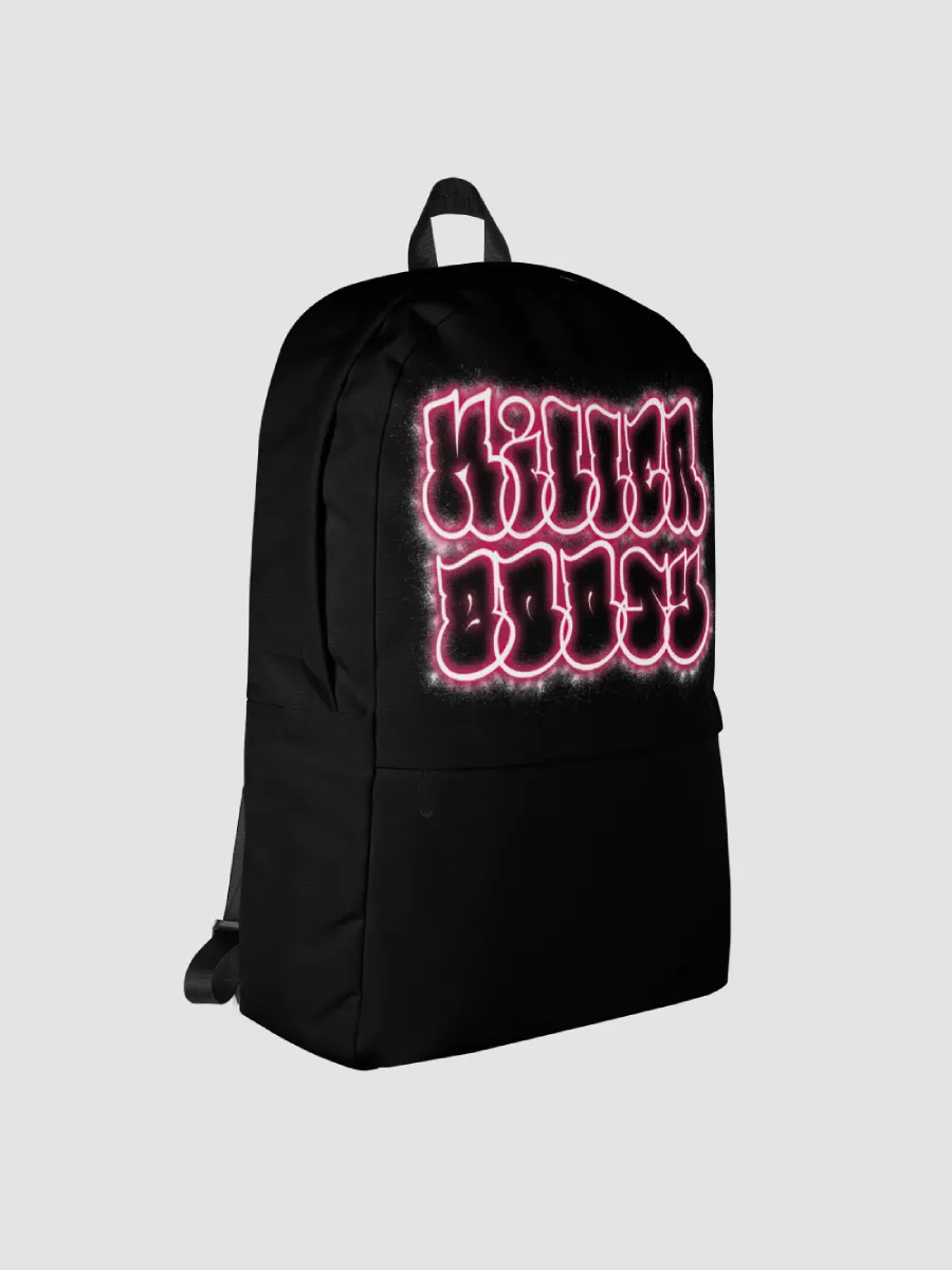 Black Cutesy Graffiti Print Backpack product image (4)