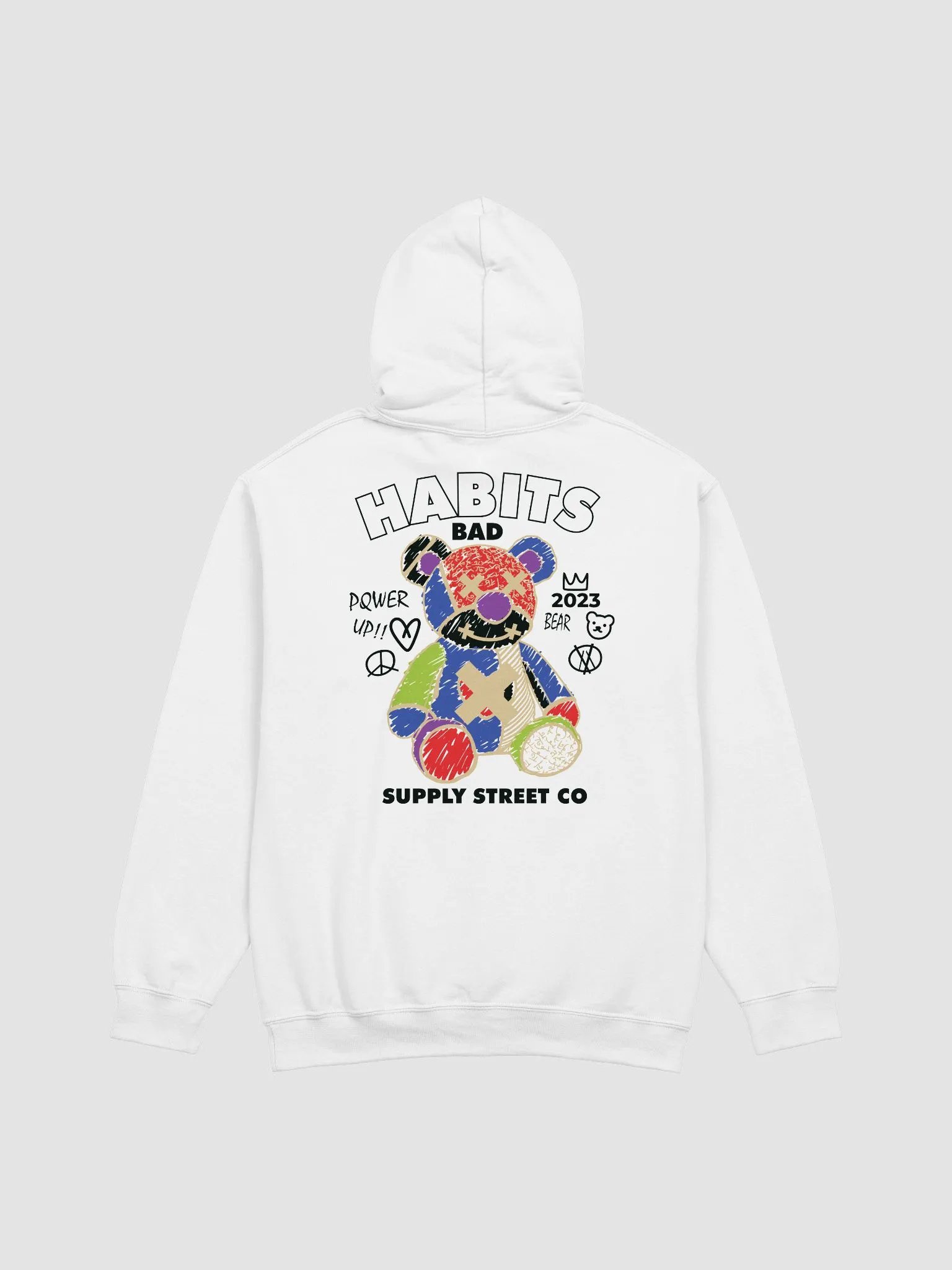 TRIFUNO Patchwork Teddy Bear Unisex Hoodie product image (3)