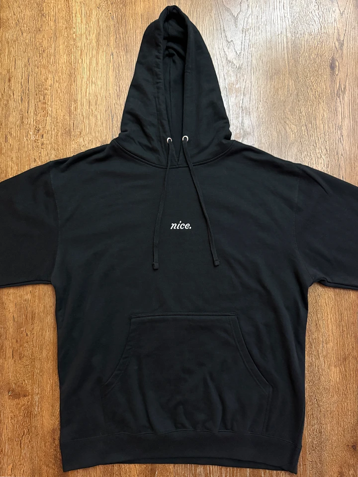 Nice. Athletics Embroidered Hoodie (Black/White) product image (1)