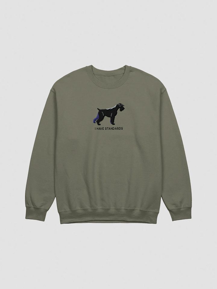 I Have Standards Sweatshirt (Embroidered) of a Standard Schnauzer(Black) product image (7)