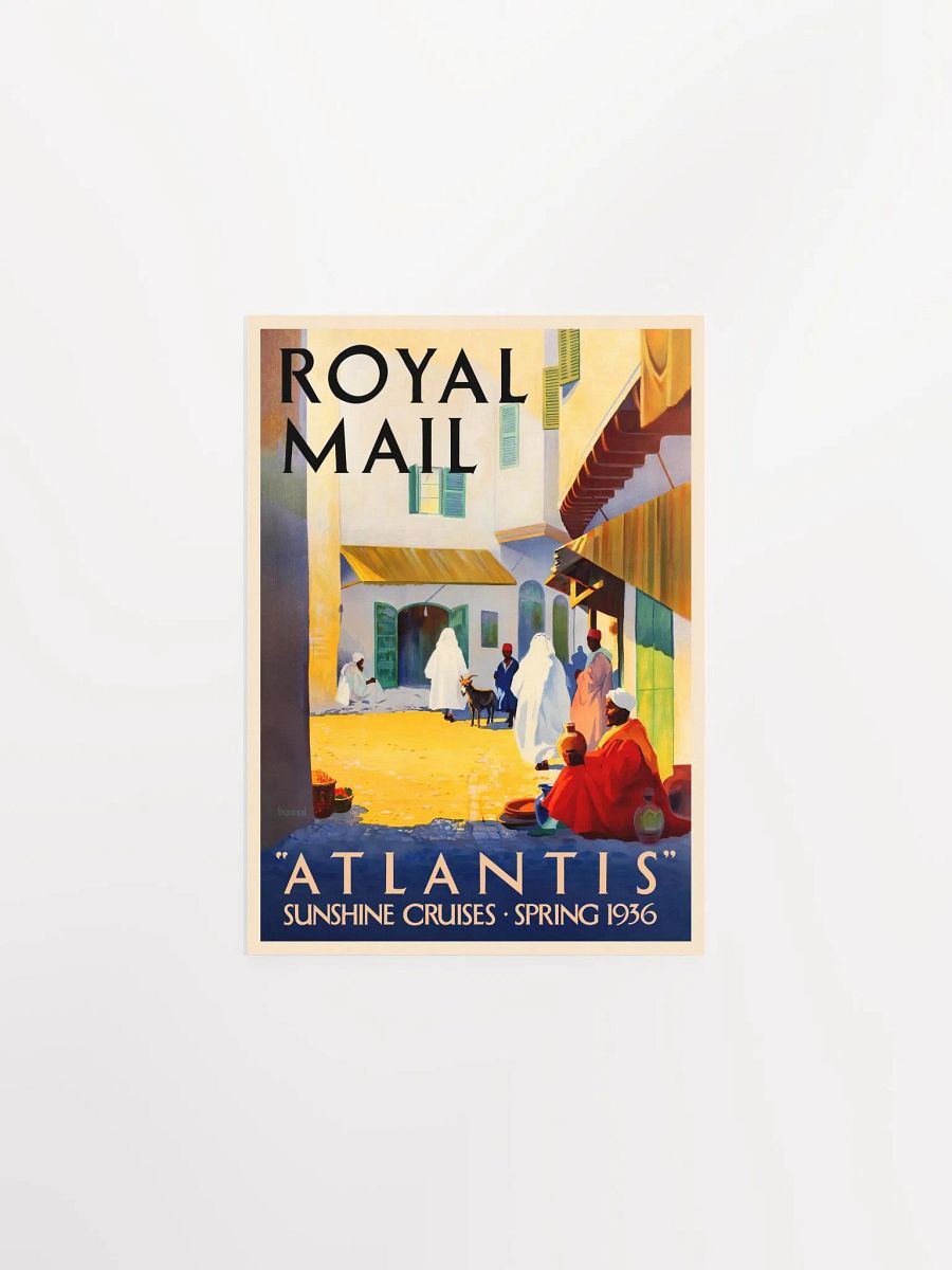 Royal Mail, Atlantis. Morocco Algeria 1936 — retro vintage travel poster, retro travel art, retro travel wall art product image (6)