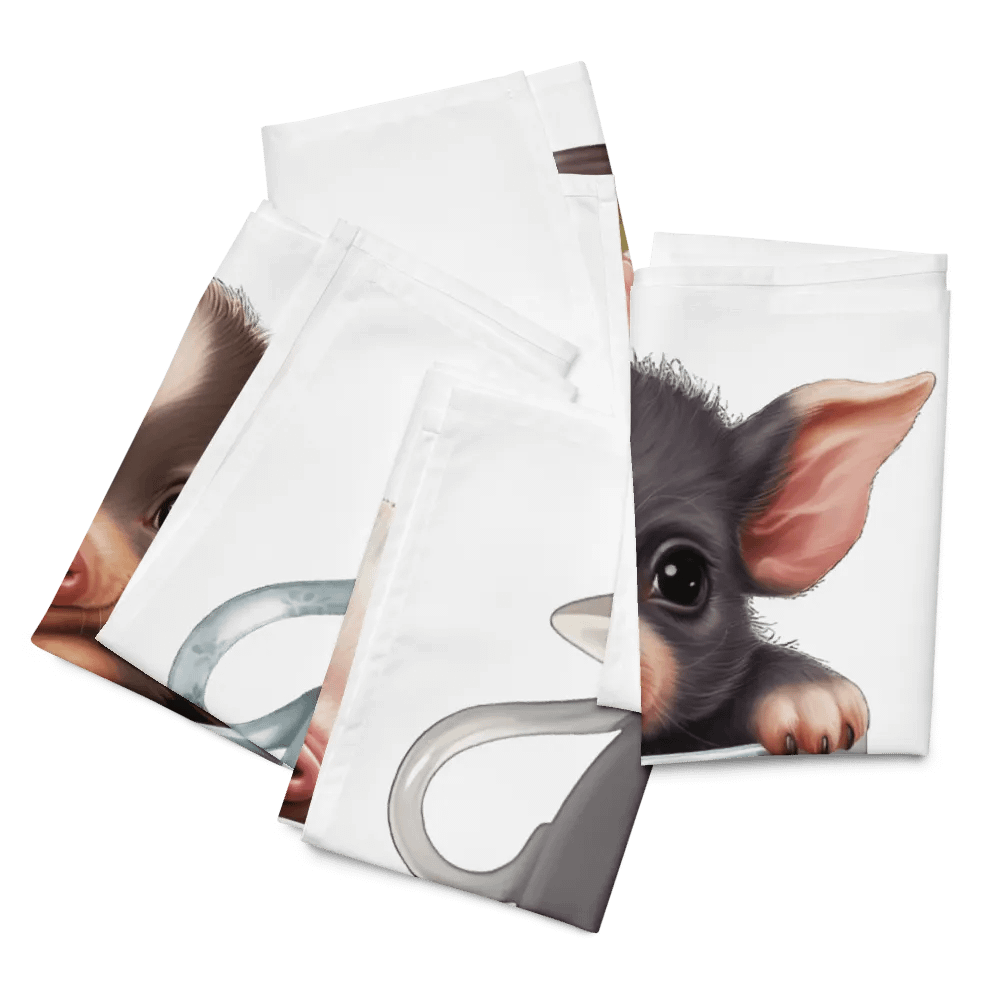 Whimsical Piglet Tea Cup Cloth Napkin Set product image (4)