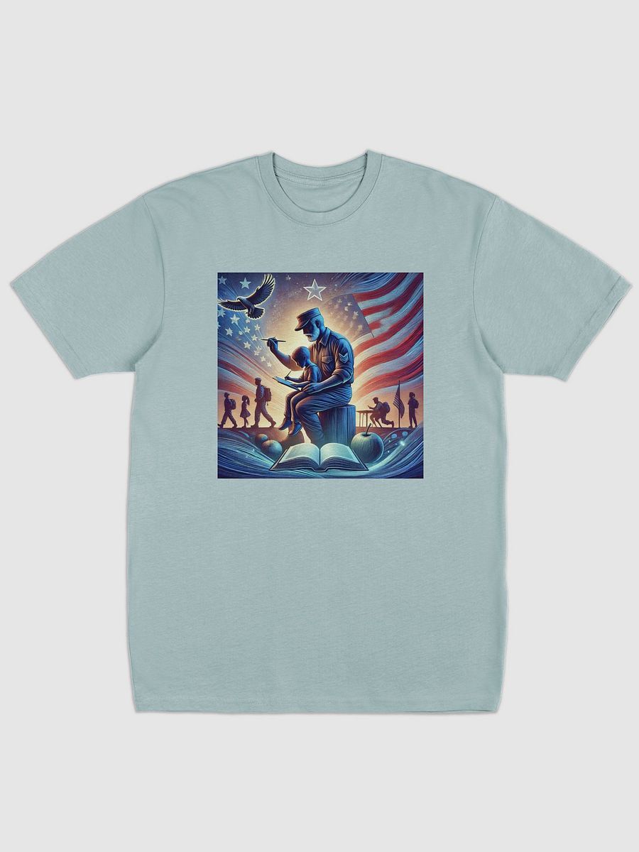 Patriotic Soldier and Child Illustration Tee product image (9)