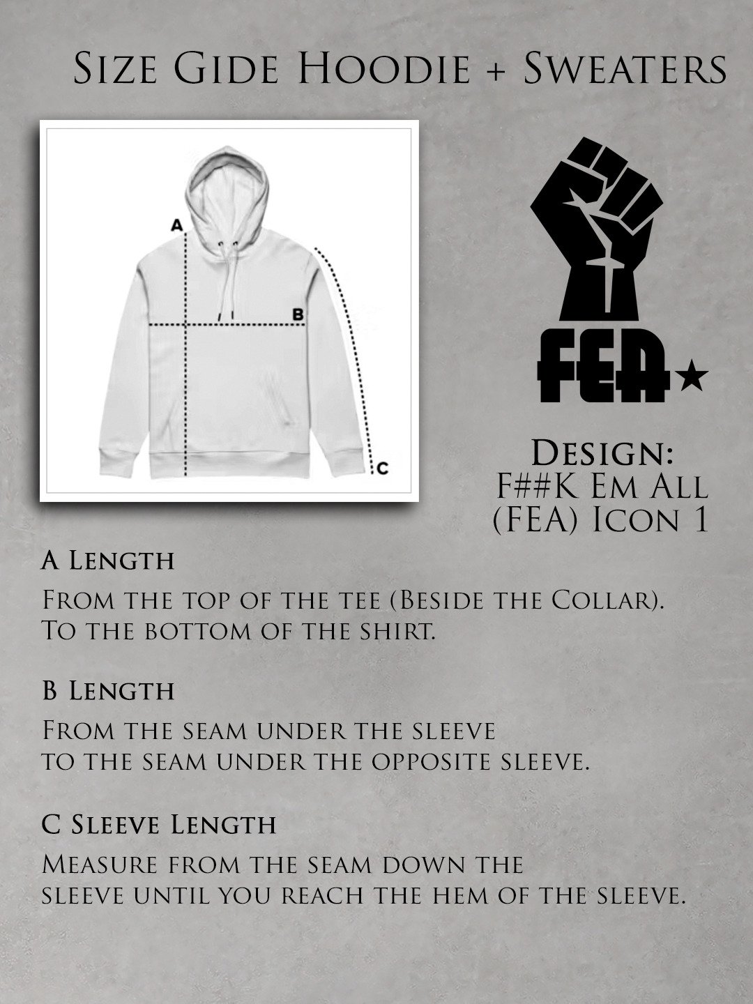 FEA - Fist Hoodie - DIRECT Shipping product image (6)