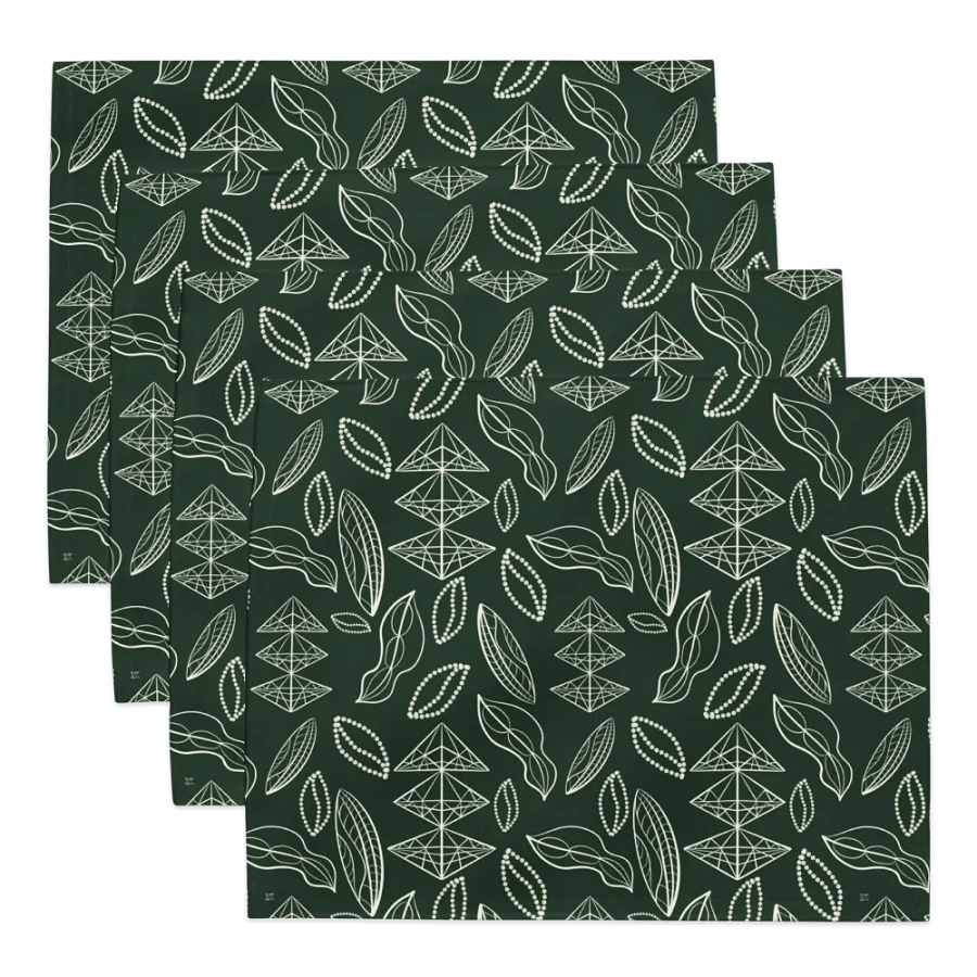 El Yunque Brew Bliss: Green Coffee Bean Tribal Placemats product image (6)