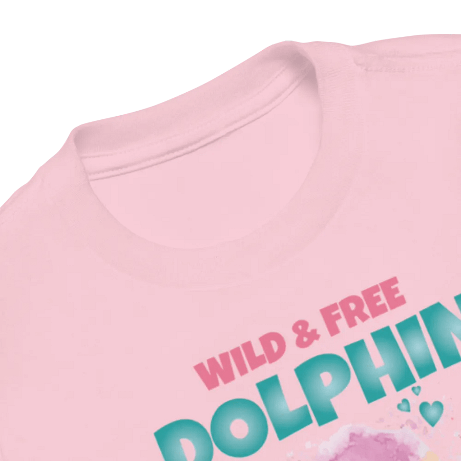 Dolphin Wild and Free Colorful Funny Cute Bella+ Canvas Toddler T-Shirt – Funny Shirt & Gift for Kids product image (6)