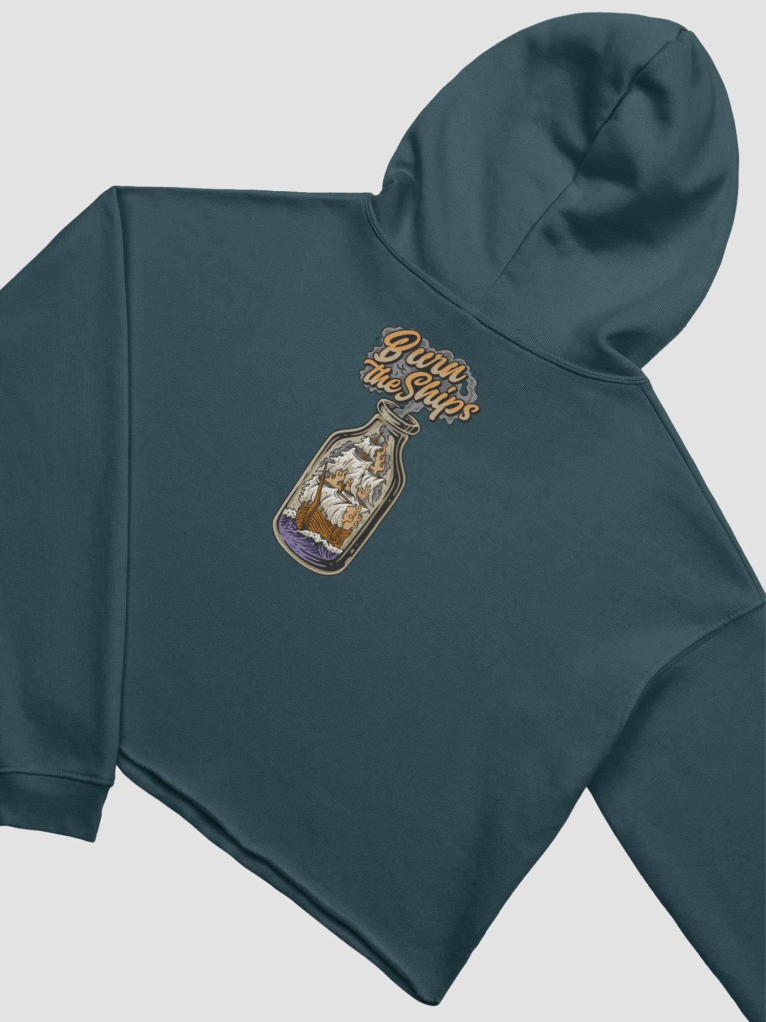 Double-Sided HGP Burn The Ships Crop Hoodie product image (20)