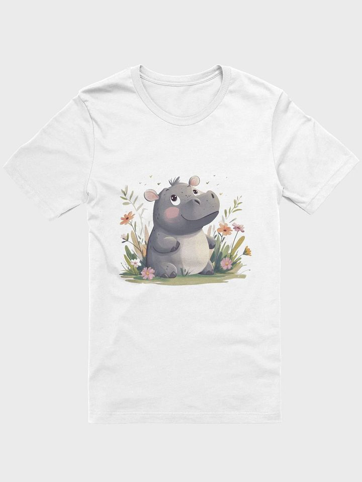 Cute Hippo Floral Tee product image (1)