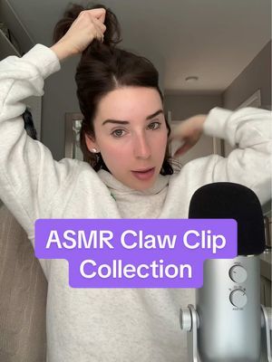 Replying to @Maddie🍋 claw clip collection! Say that 5x fast #asmr #whispering #asmrtriggers #asmrtapping #relaxingvideos #hairasmr #asmrtingles 