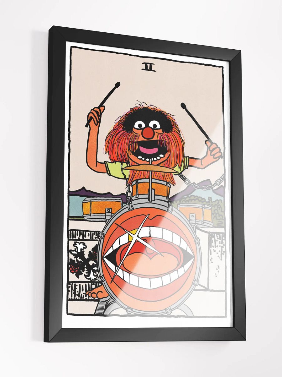 Animal Two of Wands Tarot Card Framed Print product image (3)