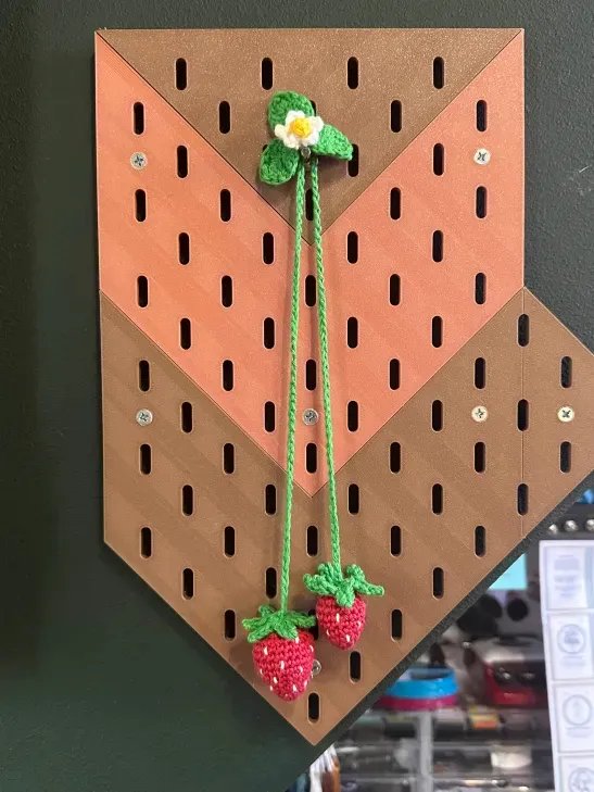 Twin Strawberries Crochet Bookmark product image (2)
