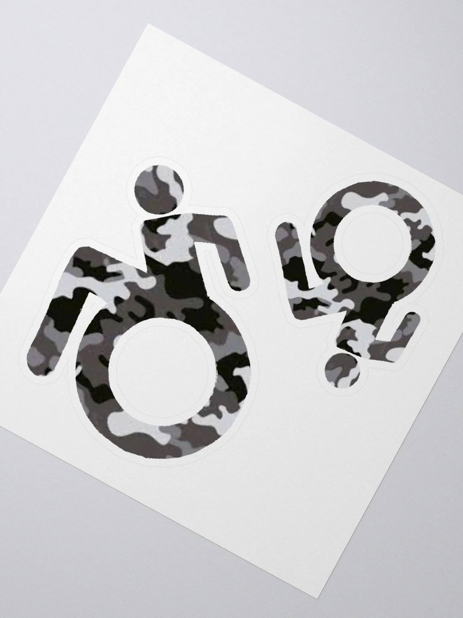 Wheelie, Dark Gray Camo Sticker Sheet product image (2)
