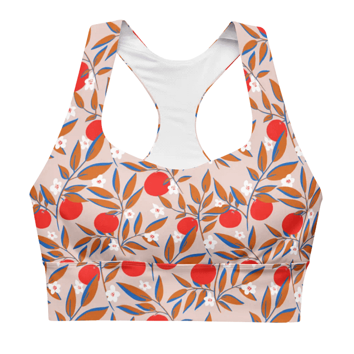 Fruity Vibes Recycled Longline Sports Bra product image (1)