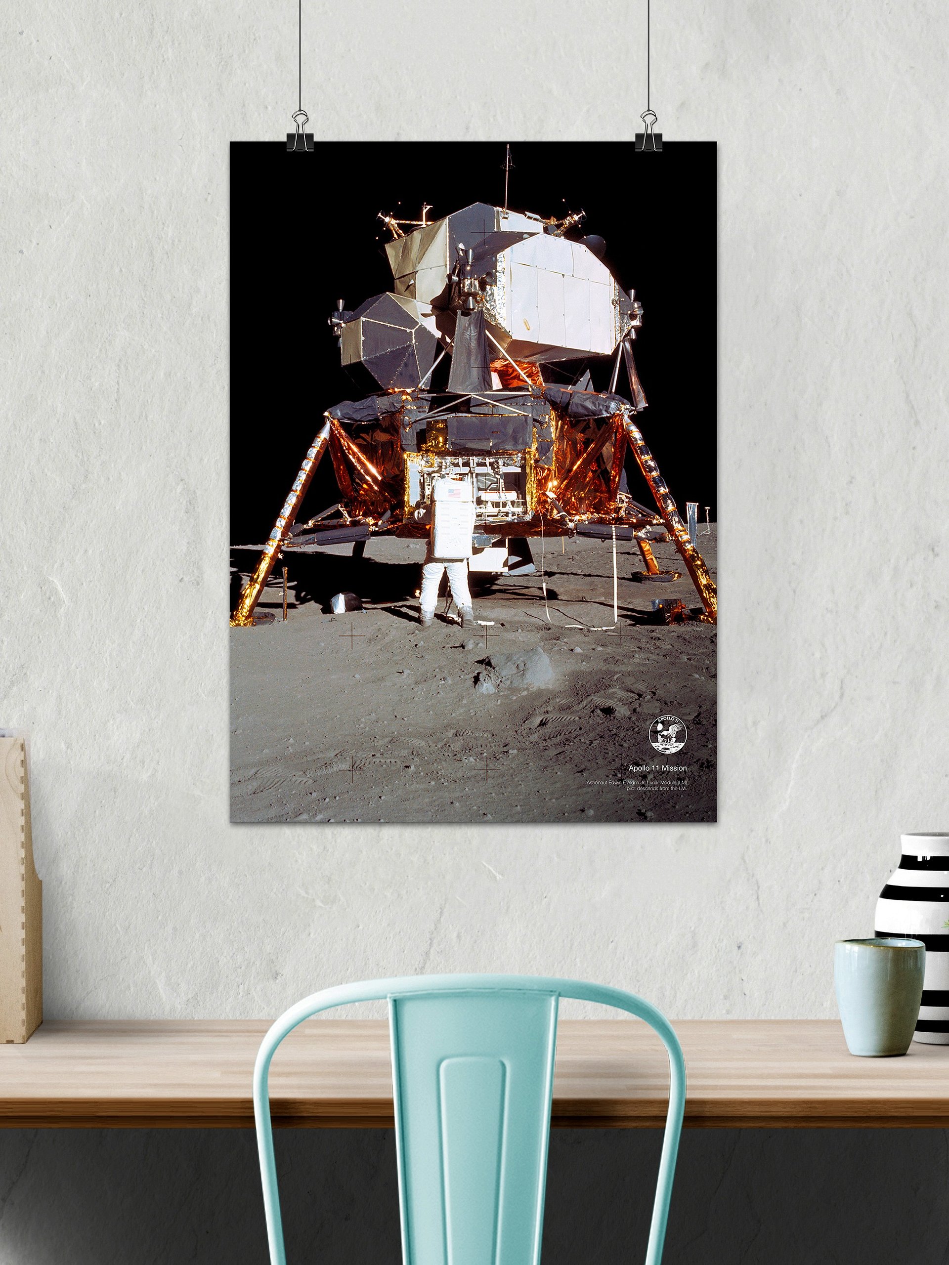 NASA Apollo 11: Edwin Aldrin and Lunar Module, 1969 — space poster, space art, photo poster, NASA print, space wall decor product image (3)