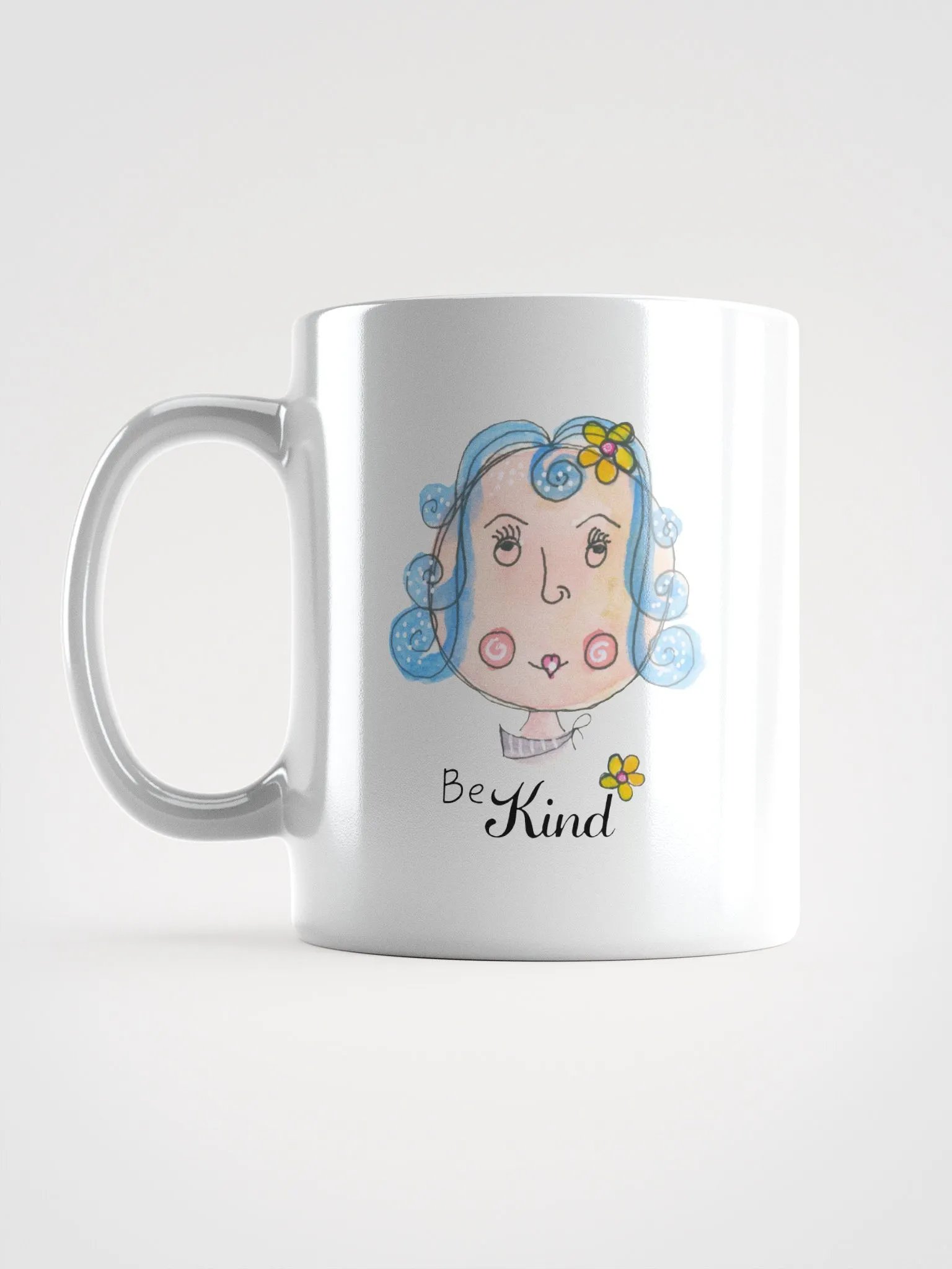 Whimsical Be Kind White Glossy Mug product image (1)