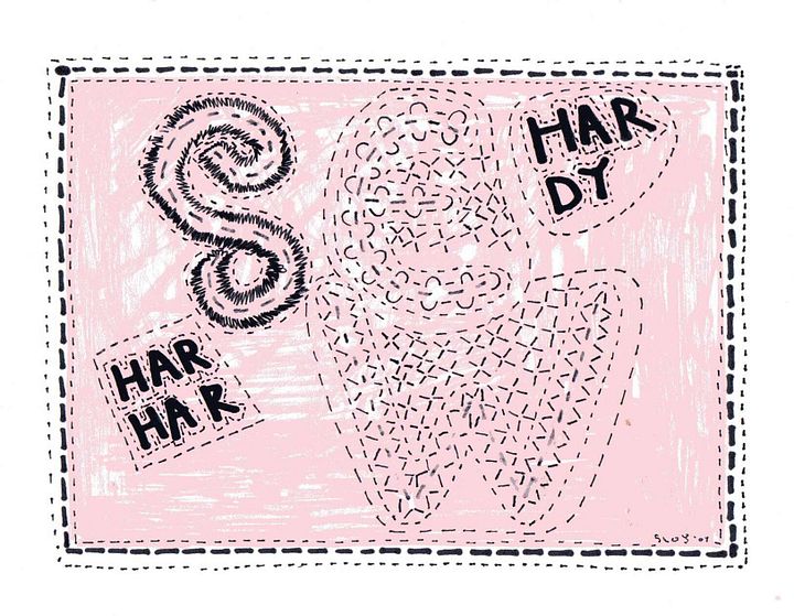 sew hardy har har panel card print product image (1)