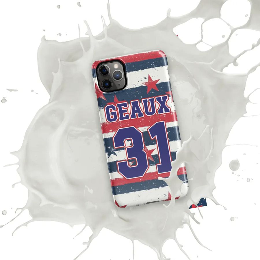 Geaux 31 Vintage Stars & Stripes iPhone Pattern Snap Case product image (50)