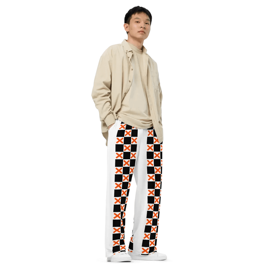 Limited Edition Unisex Orange Checkered Pants 2XS - 6XL Sizes product image (3)