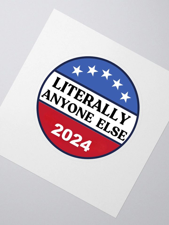 Literally Anyone Else 2024 Funny Election Sarcastic Political Humor Stickers product image (5)