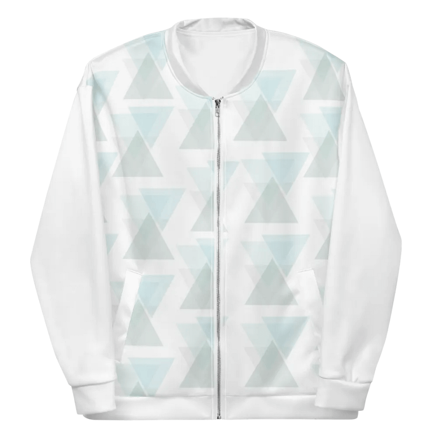 Turquoise Triangle Symmetry Bomber Jacket product image (8)
