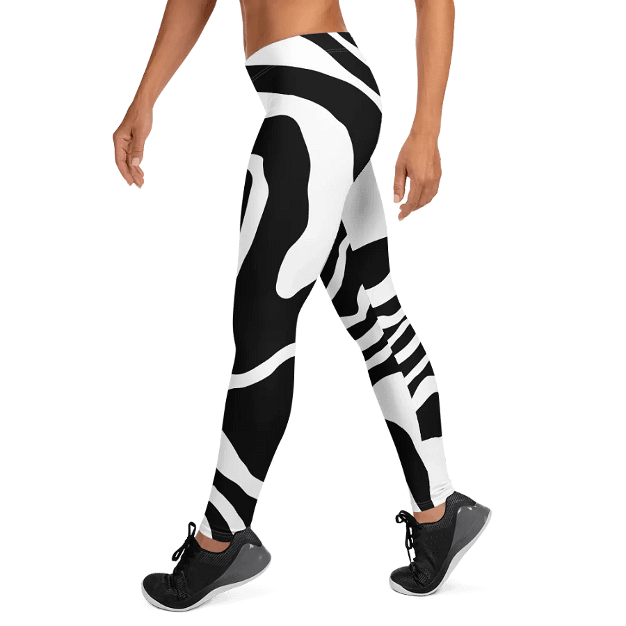 B/W Monochrome Waves Leggings product image (5)
