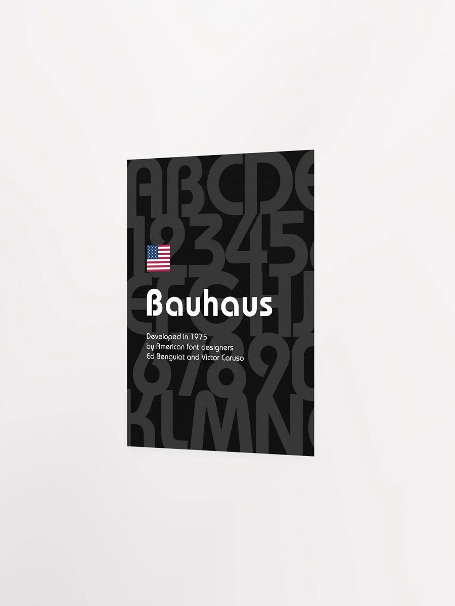 Bauhaus font, 1975 — design typography poster, abstract print, aesthetic art poster, modern poster, typography wall decor, 1950s poster product image (7)