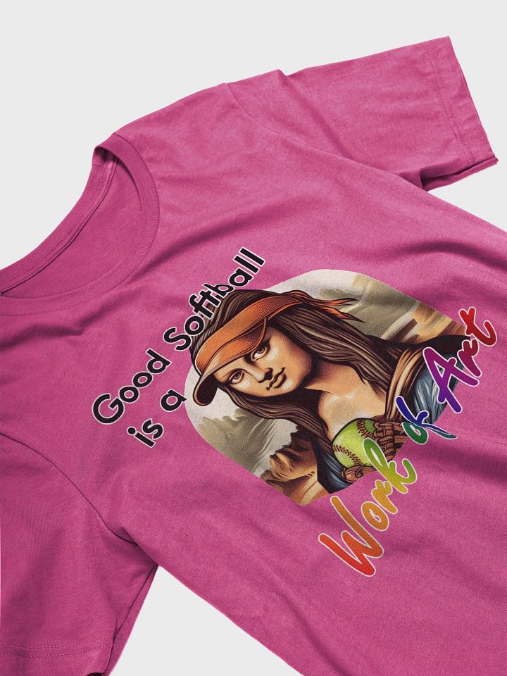 Softball Mona Lisa Work of Art T-Shirt product image (2)