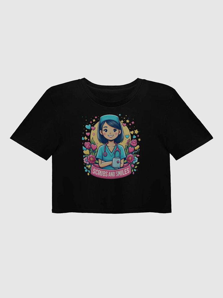 Smiling Nurse Teal Crop Top product image (2)