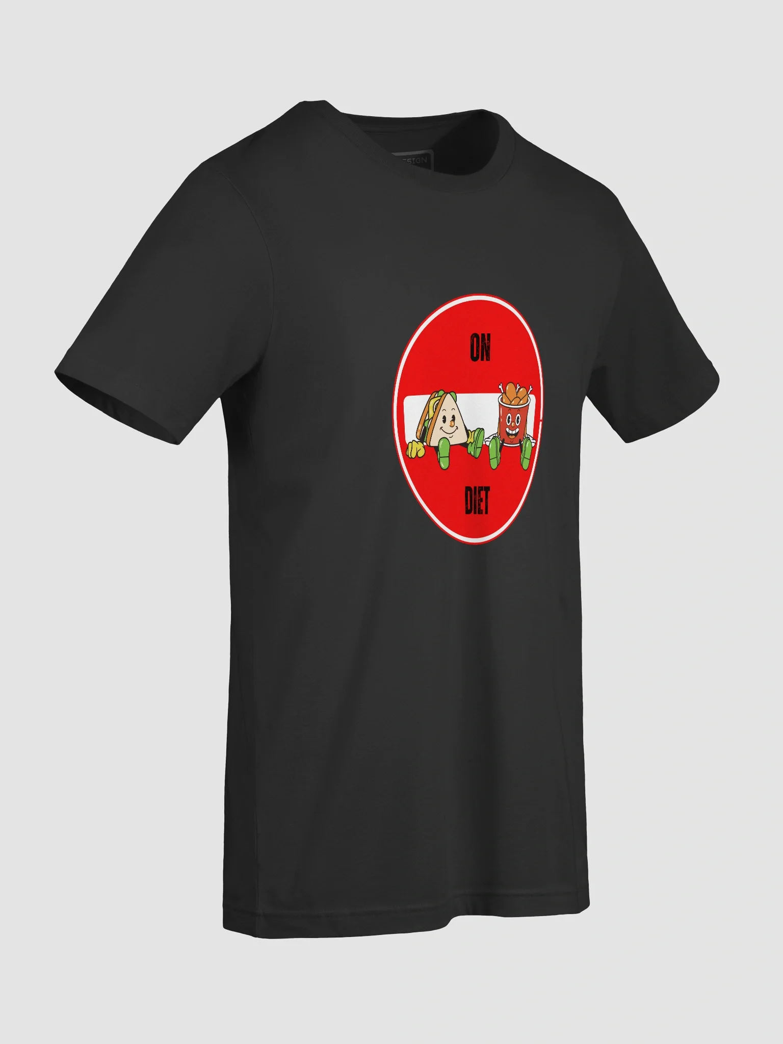 Cheeky Diet Humor Cartoon T-Shirt product image (9)