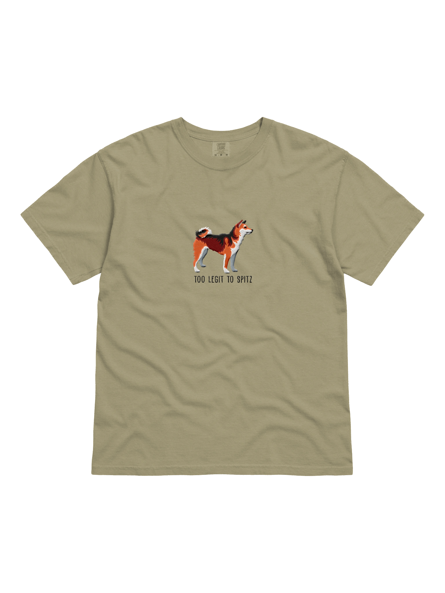 Too Legit to Spitz T-Shirt(Embroidered) of a Shiba Inu(Sesame) product image (5)