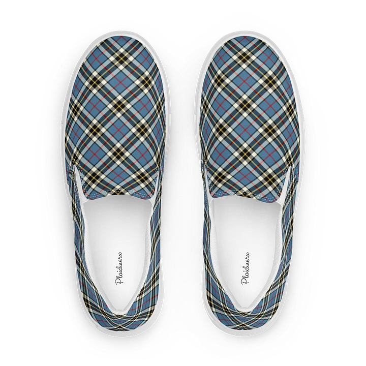 Thompson Blue Tartan Women's Slip-On Shoes product image (1)