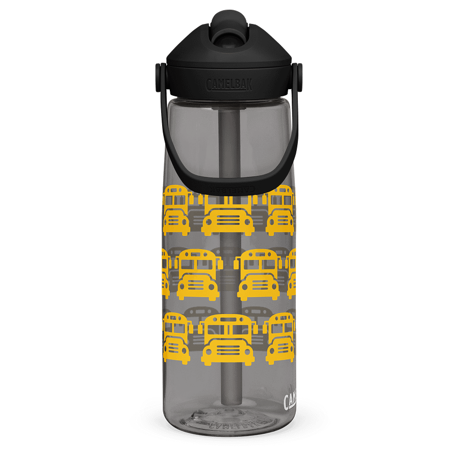 Bus Pattern Yellow Flip Straw Water Bottle product image (15)